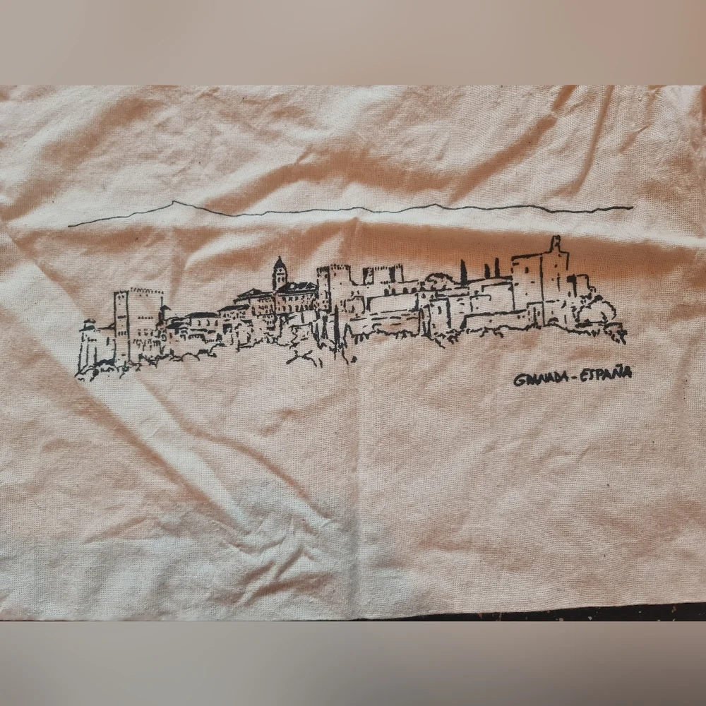 Reusable Grocery Bag Tote Eco-Friendly from Granada Spain Alhambra Souvenir Gift